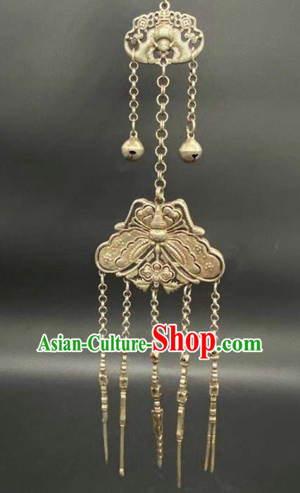 Chinese Handmade National Silver Pendant Jewelry Classical Ethnic Accessories Tassel Brooch