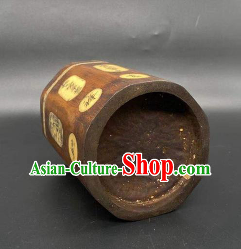 China Traditional Bamboo Brush Pot Handmade Tubular Penrack