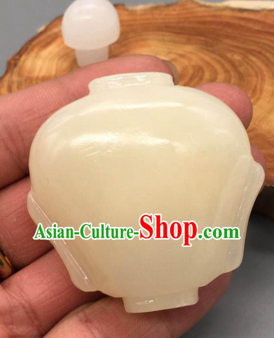 China Traditional Jade Carving Snuff Bottle Handmade Collection Tabatiere Anatomique