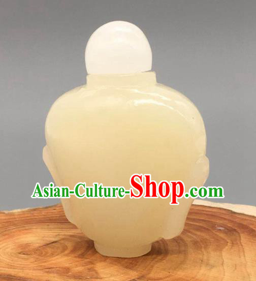 China Traditional Jade Carving Snuff Bottle Handmade Collection Tabatiere Anatomique