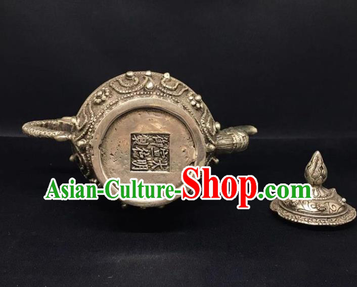 Handmade Chinese Cupronickel Teapot Traditional Brass Accessories Carving Eight Treasures Kettle Ornaments