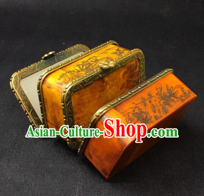 Chinese Handmade Jewel Case Qing Dynasty Classical Jewelry Box