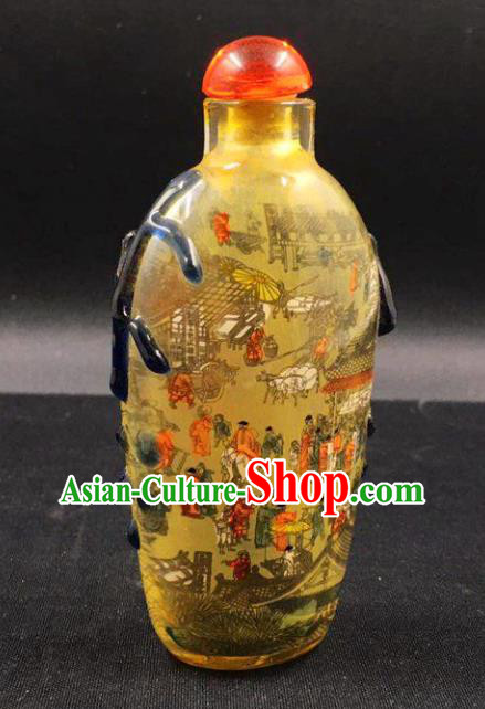 China Handmade Glass Collection Traditional Inside Painting Snuff Bottle