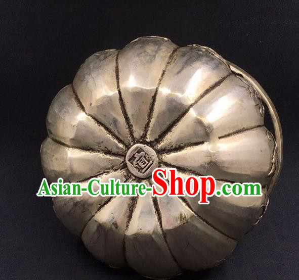 Handmade Chinese Carving Butterfly Censer Ornaments Traditional Brass Accessories Cupronickel Handwarmer