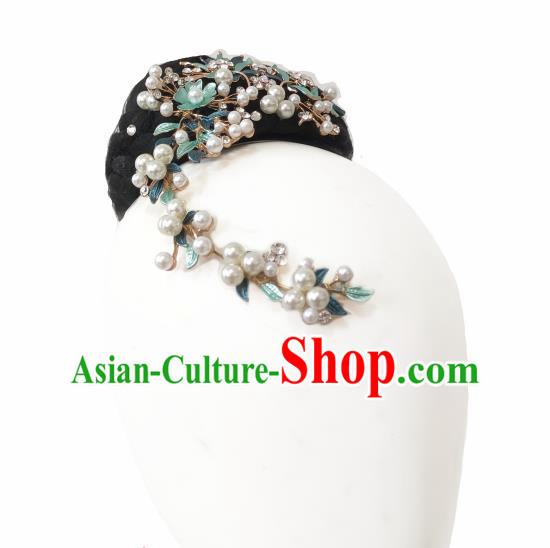China Traditional Ethnic Peacock Dance Wig Chignon Dai Nationality Folk Dance Hair Accessories