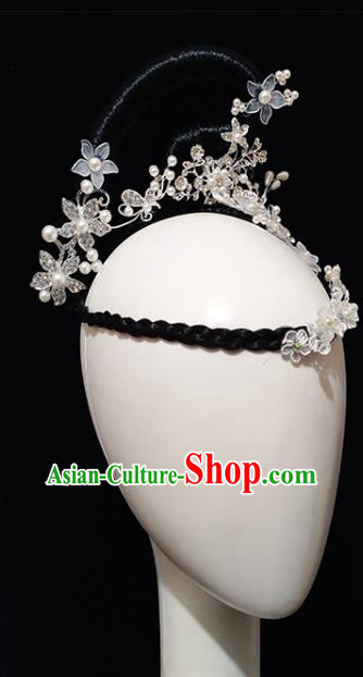 China Classical Dance Hair Accessories Traditional Umbrella Dance Wig Chignon