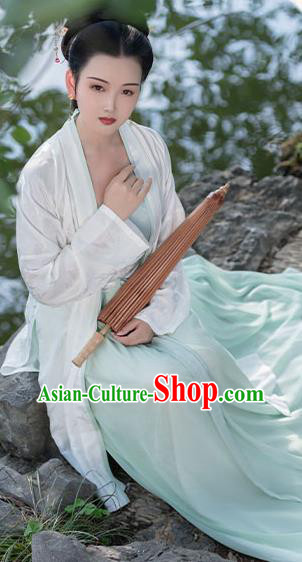 China Ancient Noble Beauty Hanfu Costumes Traditional Song Dynasty Historical Clothing Full Set