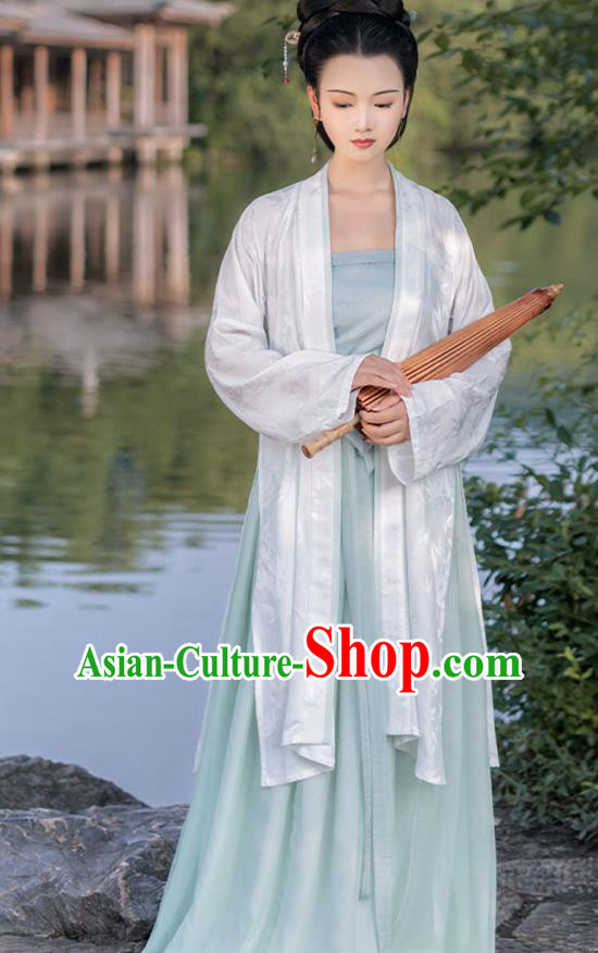 China Ancient Noble Beauty Hanfu Costumes Traditional Song Dynasty Historical Clothing Full Set