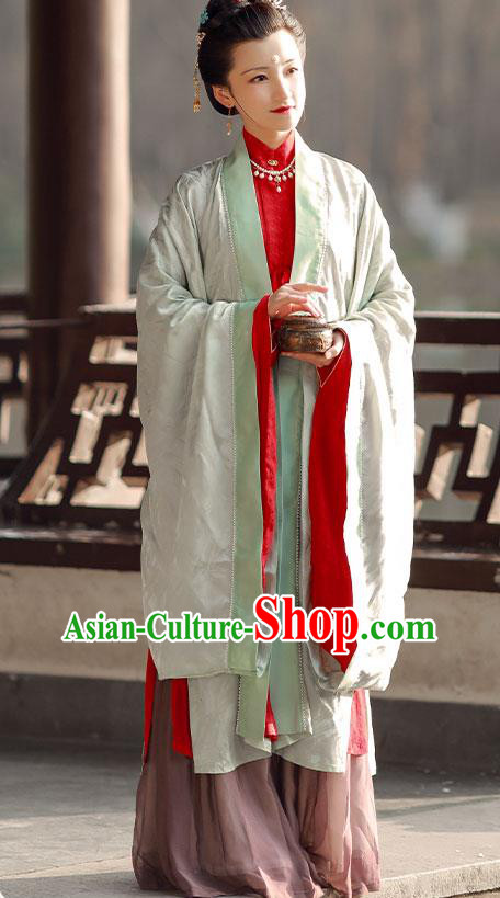 China Ancient Imperial Mistress Hanfu Costumes Traditional Ming Dynasty Noble Countess Historical Clothing