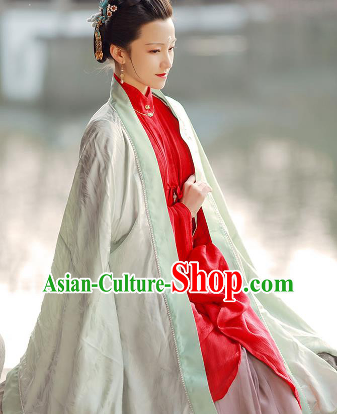 China Ancient Imperial Mistress Hanfu Costumes Traditional Ming Dynasty Noble Countess Historical Clothing