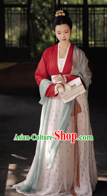 China Ancient Palace Lady Clothing Traditional Hanfu Dress Song Dynasty Noble Mistress Historical Costumes