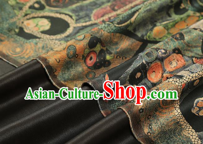Chinese Classical Butterfly Pattern Gambiered Guangdong Gauze Drapery Brocade Cloth Traditional Cheongsam Silk Fabric