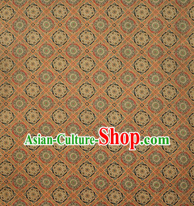 Chinese Classical Pattern Brocade Fabric Cheongsam Silk Drapery Traditional Gambiered Guangdong Gauze Cloth