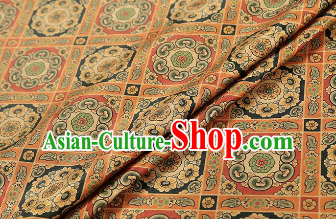 Chinese Classical Pattern Brocade Fabric Cheongsam Silk Drapery Traditional Gambiered Guangdong Gauze Cloth