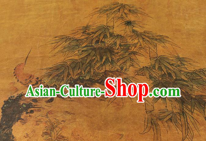 China Traditional Printing Beauty Silk Fabric Cheongsam Drapery Classical Ginger Gambiered Guangdong Gauze