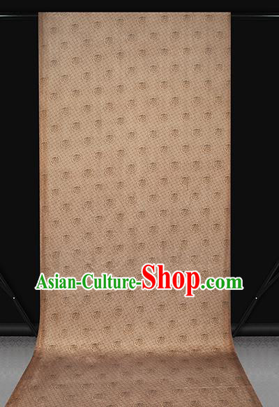 Chinese Traditional Tang Suit Brocade Fabric Satin Classical Dragon Peony Pattern Khaki Silk Drapery