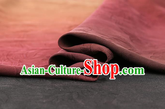 Chinese Cheongsam Gradient Gambiered Guangdong Gauze Classical Pattern Silk Fabric Traditional Jacquard Brocade Drapery