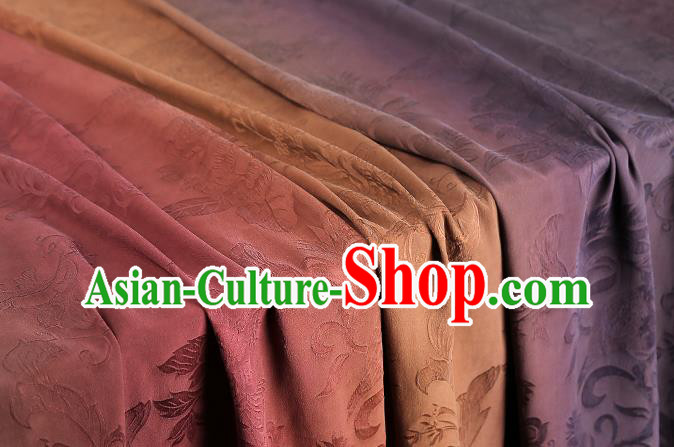 Chinese Cheongsam Gradient Gambiered Guangdong Gauze Classical Pattern Silk Fabric Traditional Jacquard Brocade Drapery