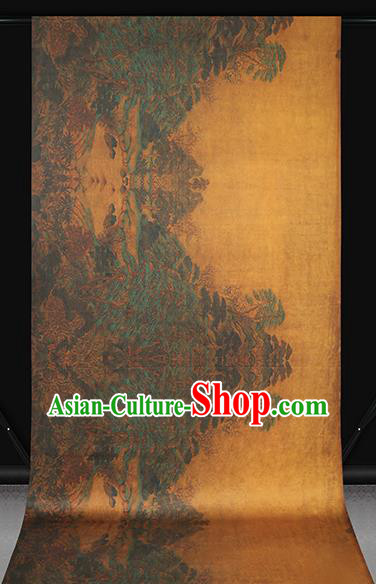 Chinese Cheongsam Gambiered Guangdong Gauze Classical Pattern Ginger Silk Fabric Traditional Brocade Drapery