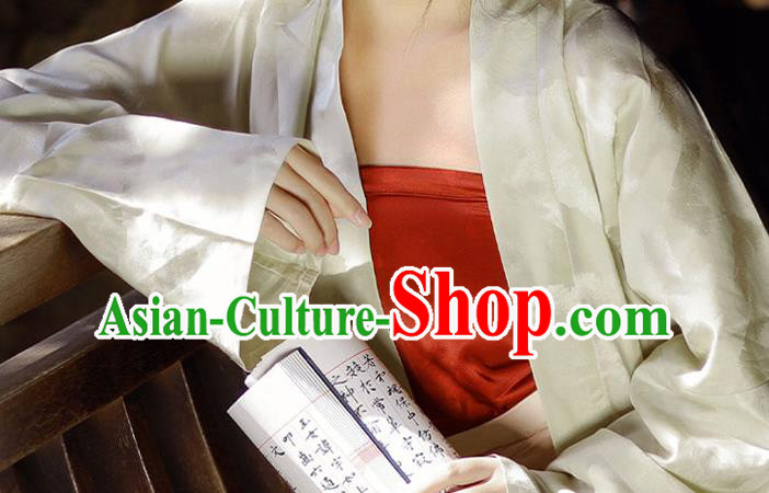 China Song Dynasty Patrician Beauty Historical Costume Traditional Hanfu Dress Ancient Young Lady Clothing