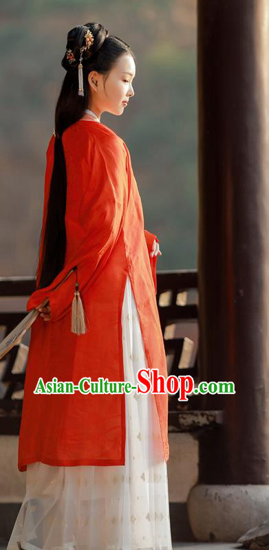 China Ancient Noble Lady Clothing Traditional Court Hanfu Dress Song Dynasty Young Beauty Historical Costumes