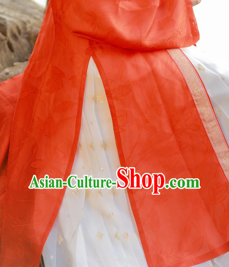 China Ancient Noble Lady Clothing Traditional Court Hanfu Dress Song Dynasty Young Beauty Historical Costumes
