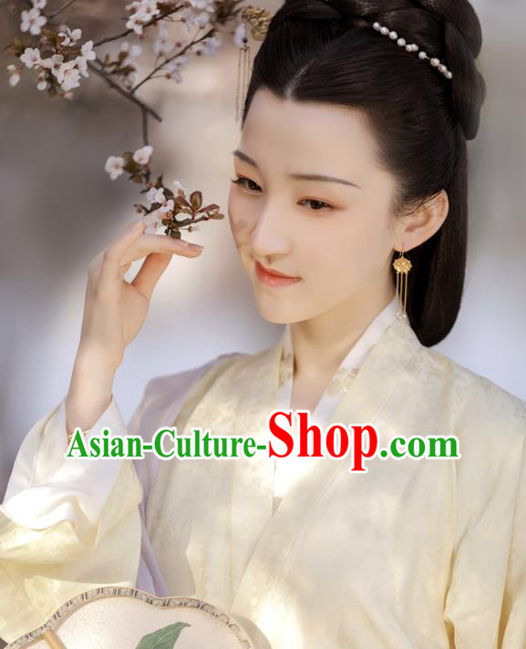 China Ancient Noblewoman Clothing Traditional Hanfu Dress Song Dynasty Royal Countess Historical Costume