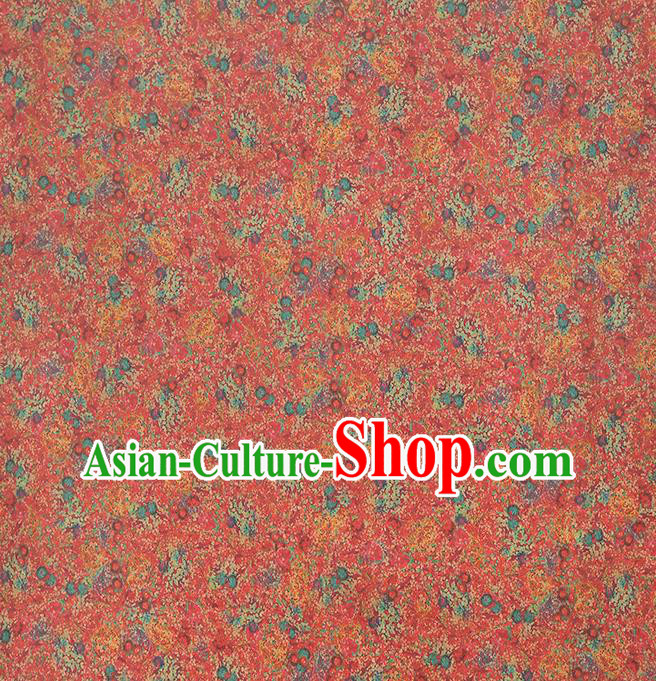 Chinese Wedding Red Satin Fabric Traditional Qipao Dress Brocade Classical Pattern Silk Drapery