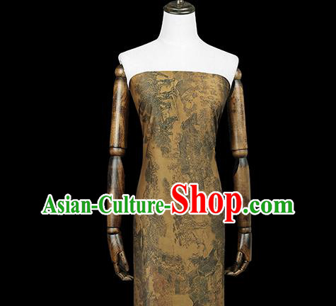 Chinese Traditional Gambiered Guangdong Gauze Fabric Classical Pattern Silk Drapery Qipao Dress Tapestry Cloth
