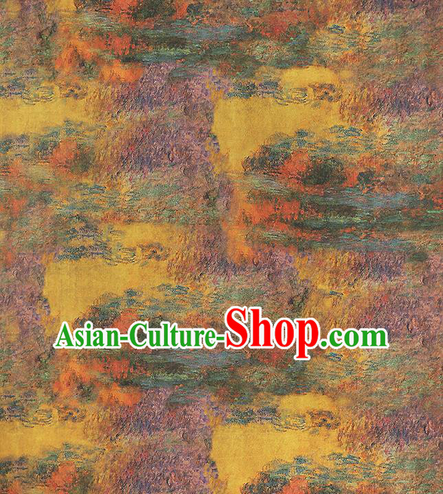 Chinese Qipao Dress Tapestry Cloth Traditional Gambiered Guangdong Gauze Fabric Classical Pattern Silk Drapery