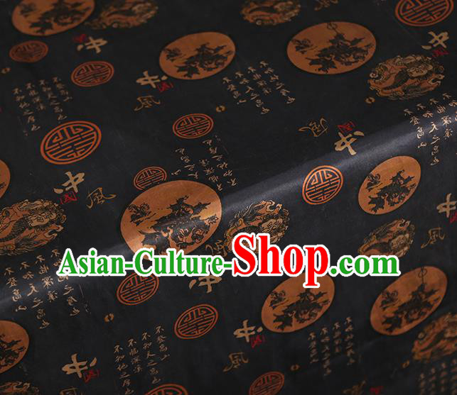 Chinese Traditional Tang Suit Silk Fabric Classical Gambiered Guangdong Gauze Material