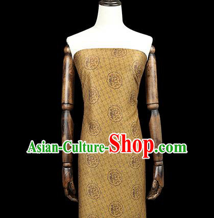 Chinese Traditional Tang Suit Silk Fabric Classical Dragon Pattern Golden Brocade Drapery
