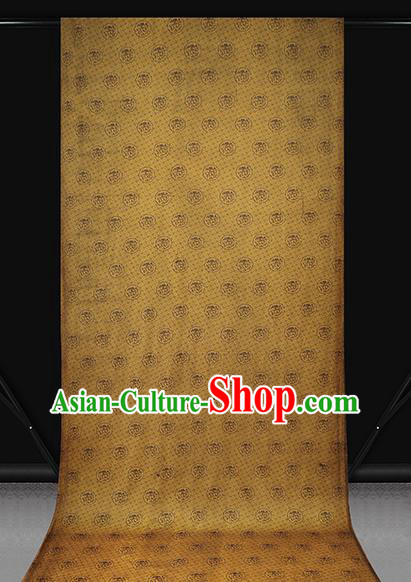 Chinese Traditional Tang Suit Silk Fabric Classical Dragon Pattern Golden Brocade Drapery
