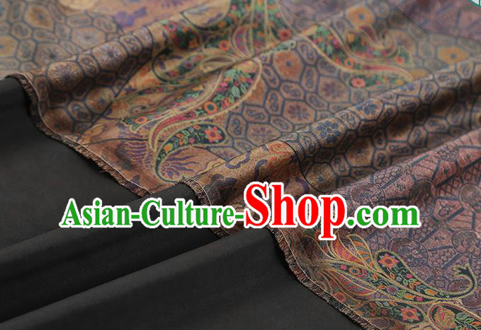 Chinese Classical Pattern Gambiered Guangdong Gauze Drapery Traditional Tang Suit Light Purple Silk Fabric