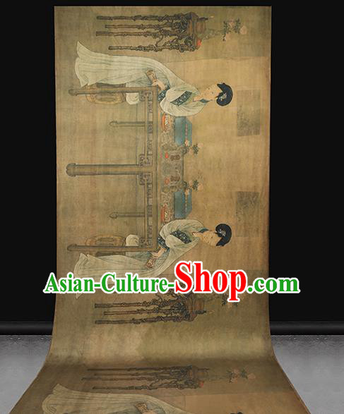 China Cheongsam Drapery Classical Ginger Gambiered Guangdong Gauze Traditional Printing Beauty Silk Fabric