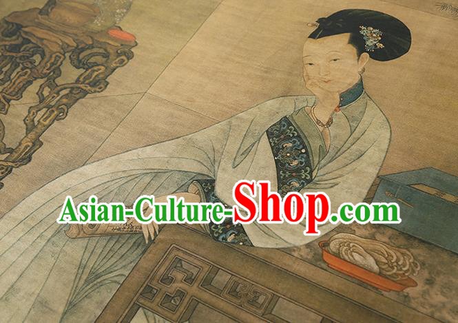 China Cheongsam Drapery Classical Ginger Gambiered Guangdong Gauze Traditional Printing Beauty Silk Fabric