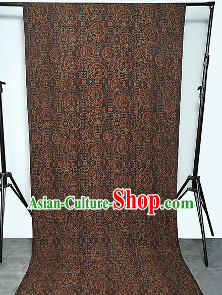 Chinese Traditional Qipao Dress Silk Fabric Classical Deep Grey Gambiered Guangdong Gauze