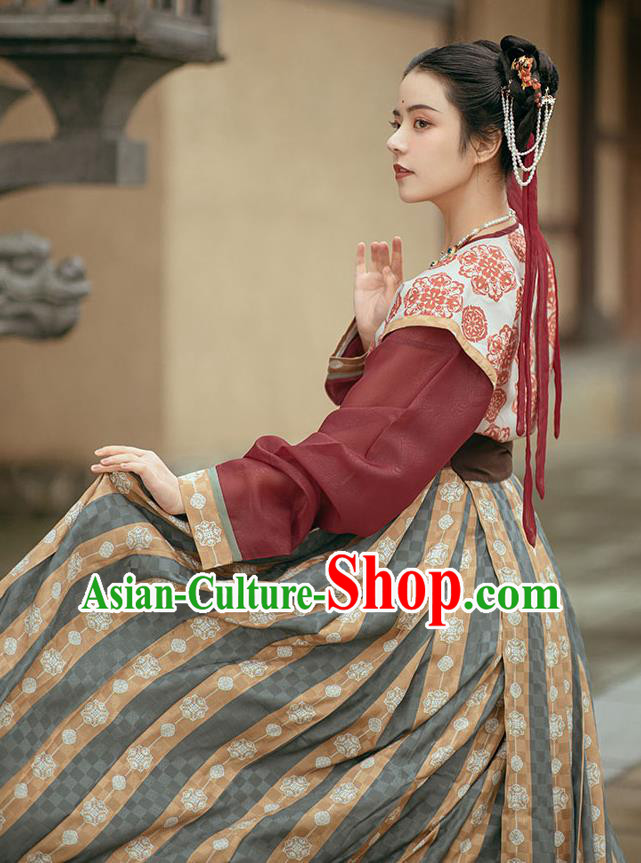 China Ancient Dance Lady Hanfu Dress Traditional Tang Dynasty Historical Clothing