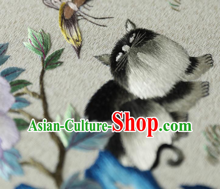 China Traditional Hanfu Palace Fan Ancient Princess Silk Circular Fan Handmade Embroidered Fans