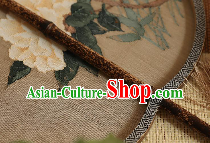 China Ancient Princess Palace Fan Traditional Hanfu Silk Fans Handmade Painting Peony Silk Fan