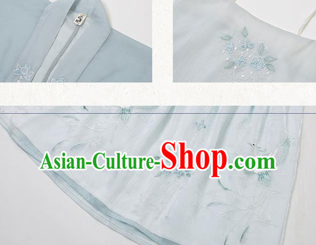 Ancient China Legend Goddess Embroidered Costumes Traditional Jin Dynasty Palace Princess Hanfu Dress Clothing