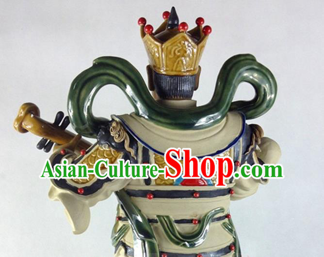 China Shi Wan Si Da Tian Wang Ceramic Statues Handmade Four Heavenly King Porcelain Figurine Set