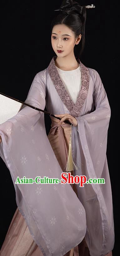 Chinese Ancient Hanfu Clothing Traditional Southern and Northern Dynasties Palace Lady Garment Costumes