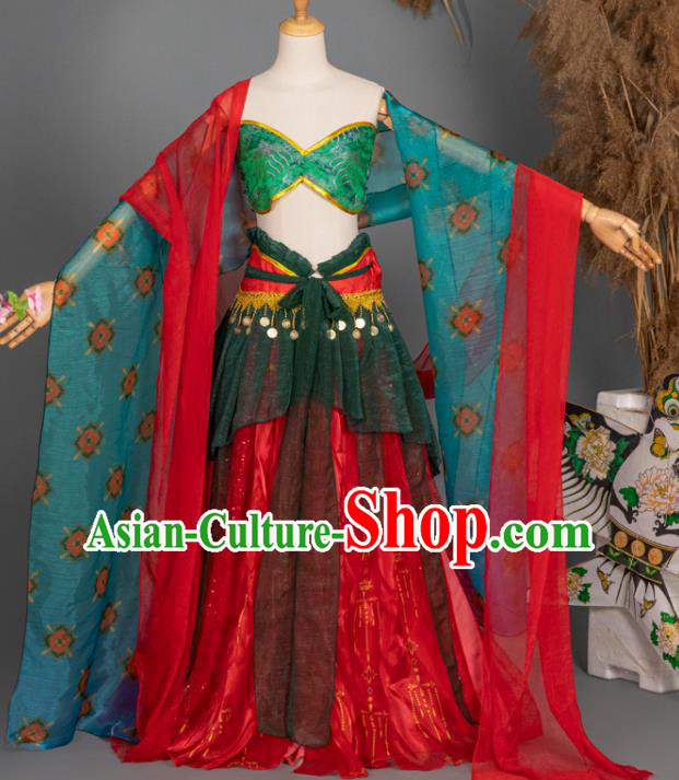 China Classical Dance Clothing Cosplay Dunhuang Fairy Hanfu Dress Ancient Princess Garment Costumes