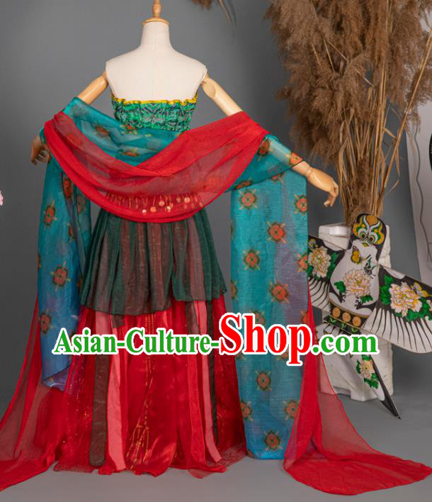 China Classical Dance Clothing Cosplay Dunhuang Fairy Hanfu Dress Ancient Princess Garment Costumes