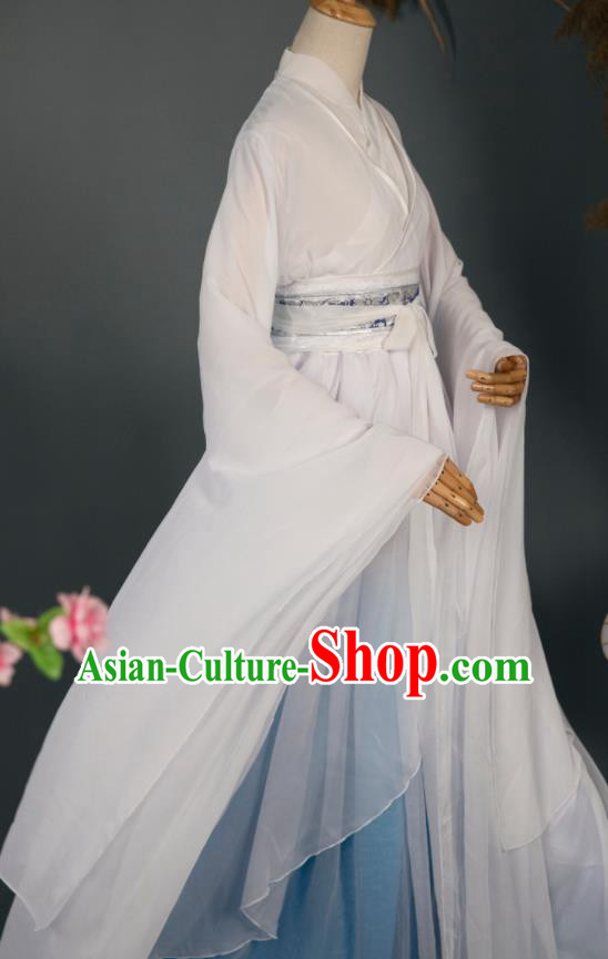 China Cosplay Goddess Chiffon Hanfu Dress Ancient Princess Garment Costumes Classical Dance Clothing