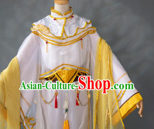China Traditional Hanfu Clothing Cosplay Swordsman Red Apparels Ancient Young Hero Garment Costumes