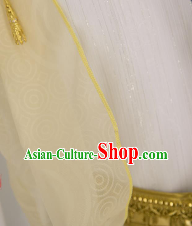China Ancient Young Childe Clothing Cosplay Prince Garment Costumes Traditional Hanfu White Apparels
