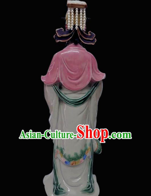 Handmade Heaven Queen Ceramics Statue Craft Shi Wan Figurine Goddess Ma Zu Statue