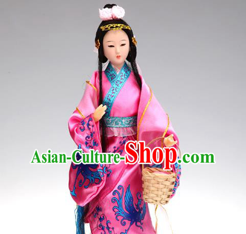 Handmade Traditional China Beijing Silk Figurine - the Four Great Beauties Xi Shi